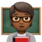 Teacher: Medium-Dark Skin Tone emoji on iPhone