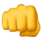 Oncoming Fist emoji on iPhone