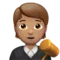 ️ Judge: Medium Skin Tone emoji on Apple iOS 14.6