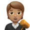 ️ Judge: Medium Skin Tone emoji on Apple iOS 17.4