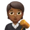️ Judge: Medium-Dark Skin Tone emoji on Apple iOS 13.3