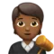 Judge: Medium-Dark Skin Tone emoji on iPhone