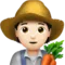 Farmer: Light Skin Tone emoji on iPhone