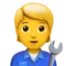 Mechanic emoji on Apple iOS 15.4