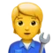 Mechanic emoji on Apple iOS 17.4