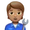 Mechanic: Medium Skin Tone emoji on iPhone