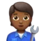 Μηχανικός: Μέτριος-Σκούρος Τόνος Δέρματος emoji στο iPhone (iOS 15.4)