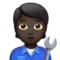 Mechanic: Dark Skin Tone emoji on Apple iOS 14.2