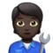 Mechanic: Dark Skin Tone emoji on Apple iOS 17.4