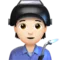 Factory Worker: Light Skin Tone emoji on Apple iOS 13.3