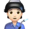 Factory Worker: Light Skin Tone emoji on iPhone