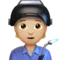 Factory Worker: Medium-Light Skin Tone emoji on Apple iOS 14.2
