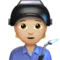 Factory Worker: Medium-Light Skin Tone emoji on Apple iOS 17.4