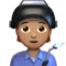 Factory Worker: Medium Skin Tone emoji on Apple iOS 14.6