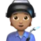 Pekerja Pabrik: Warna Kulit Sedang emoji di Apple iOS 17.4