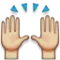 Alzare le mani emoji su Apple iOS 4.0