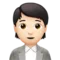 Office Worker: Light Skin Tone emoji on iPhone (iOS 14.6)