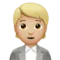 Office Worker: Medium-Light Skin Tone emoji on Apple iOS 17.4