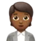 Treballador/a d'oficina: To de pell mitjà-fosc emoji a Apple iOS 14.5