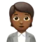 Office Worker: Medium-Dark Skin Tone emoji on iPhone