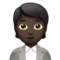 Office Worker: Dark Skin Tone emoji on Apple iOS 15.4