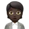 Office Worker: Dark Skin Tone emoji on Apple iOS 17.4