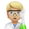 Scientist: Medium-Light Skin Tone emoji on iPhone