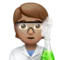 Scientist: Medium Skin Tone emoji on Apple iOS 14.2