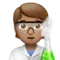 Scientist: Medium Skin Tone emoji on iPhone