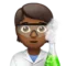 Scientist: Medium-Dark Skin Tone emoji on iPhone
