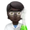 Scientist: Dark Skin Tone emoji on Apple iOS 13.3