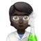 Scientist: Dark Skin Tone emoji on Apple iOS 17.4