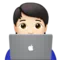 Technologist: Light Skin Tone emoji on Apple iOS 14.6