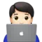 Technologist: Light Skin Tone emoji on iPhone