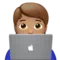 Technologist: Medium Skin Tone emoji on Apple iOS 14.6