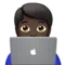 Tecnólogo: Tom de Pele Escuro emoji no Apple iOS 17.4