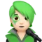 Singer: Light Skin Tone emoji on Apple iOS 13.2