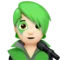 Singer: Light Skin Tone emoji on Apple iOS 17.4