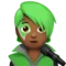 Penyanyi: Ton Kulit Sederhana Gelap emoji di Apple iOS 17.4