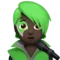Singer: Dark Skin Tone emoji on Apple iOS 17.4