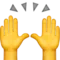 Raising Hands emoji on Apple iOS 17.4