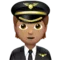 ️ Pilot: Medium Skin Tone emoji on Apple iOS 15.4