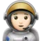 Astronaut: Heller Hautton Emoji auf Apple iOS 17.4