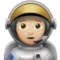 Astronaut: Medium-Light Skin Tone emoji on iPhone