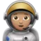 Astronaut: Medium Skin Tone emoji on iPhone (iOS 14.6)