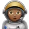Astronauta: To de pell mitjà-fosc emoji a Apple iOS 16.4