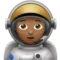 Astronaut: Medium-Dark Skin Tone emoji on iPhone