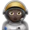 Astronaut: Dark Skin Tone emoji on iPhone