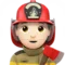 Firefighter: Light Skin Tone emoji on iPhone