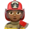 Firefighter: Medium-Dark Skin Tone emoji on iPhone